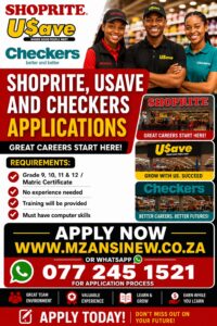Shoprite, Usave and Checkers Applications For 2026