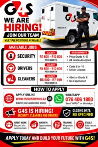 G4S Is Hiring Security Officers, Drivers, and Cleaners