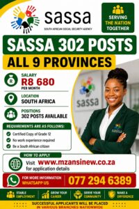 SASSA IS HIRING APPLY NOW